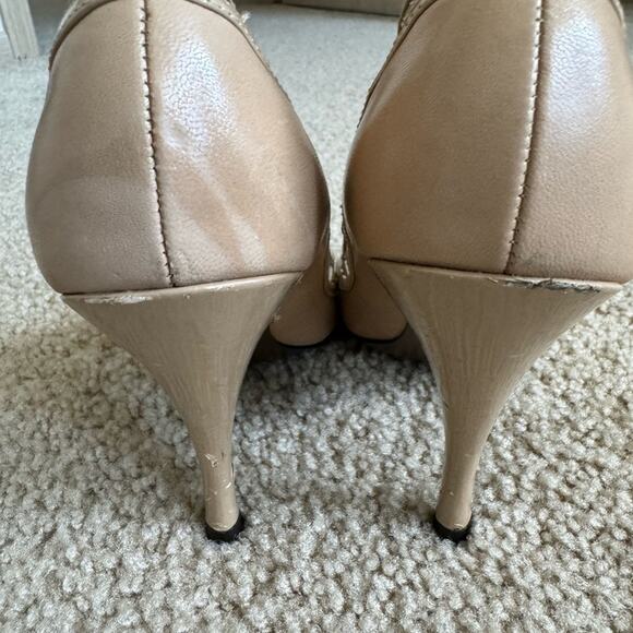 Ellen Tracy Madison Peep-toe heels Sandals Beige/Tan Size 7 - Picture 9 of 12